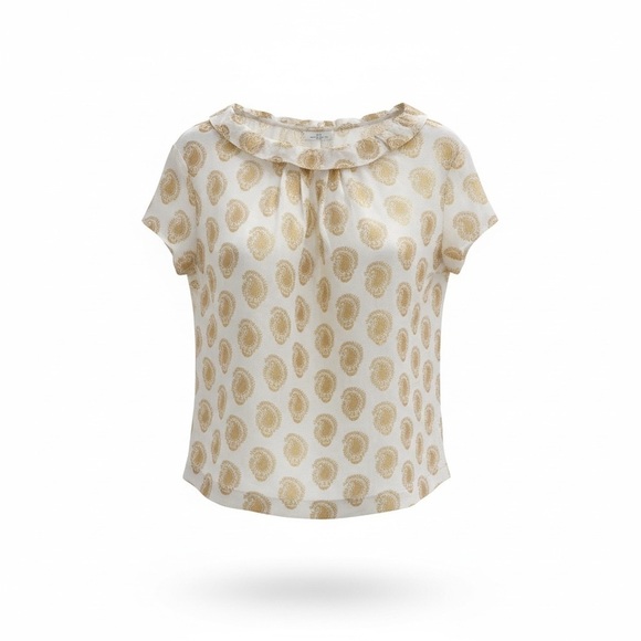 Day Birger Et Mikkelsen Tops - Scandinavian Day Birger et Mikkelsen Gold Patterned Women's Top size EU 42